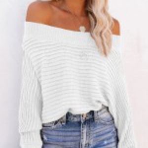 SUPER SALE!!!  Off the shoulder ribbed sweater